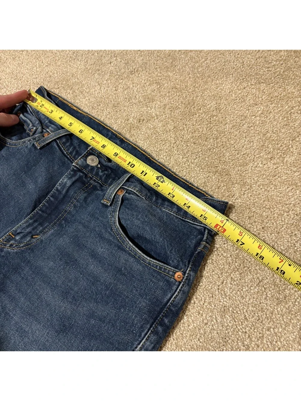 Levi's 511 Slim Fit Jeans Mens 32x34 Blue Dark Wash Tapered Leg Denim Classic